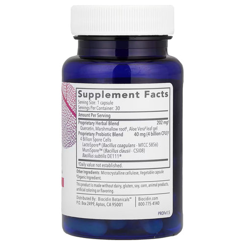 Proflora™ 4R de Biocidin – Probiótico con Esporas y Fórmula Herbal • 30 Cápsulas