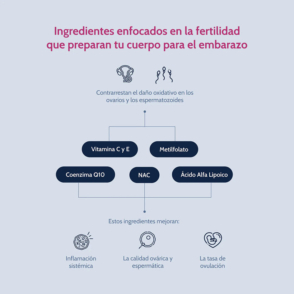Fertility Support • Auxiliar en Fertilidad • 90 Cápsulas • nutriADN