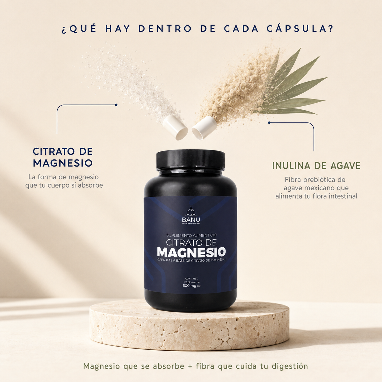 Citrato de Magnesio Vegano 120 Cápsulas 2 Meses - foto 2