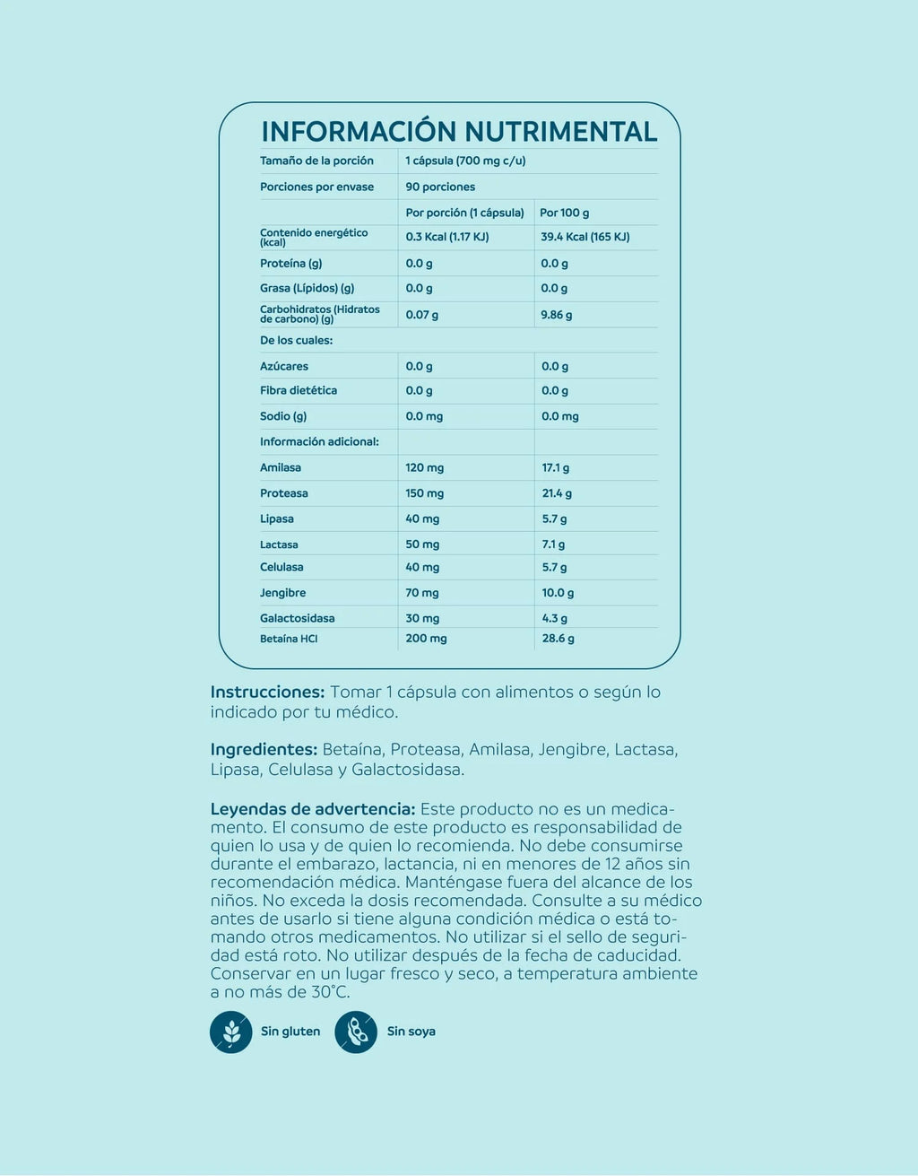 Digestive Enzymes - 90 Cápsulas - NutriAdn - foto 2
