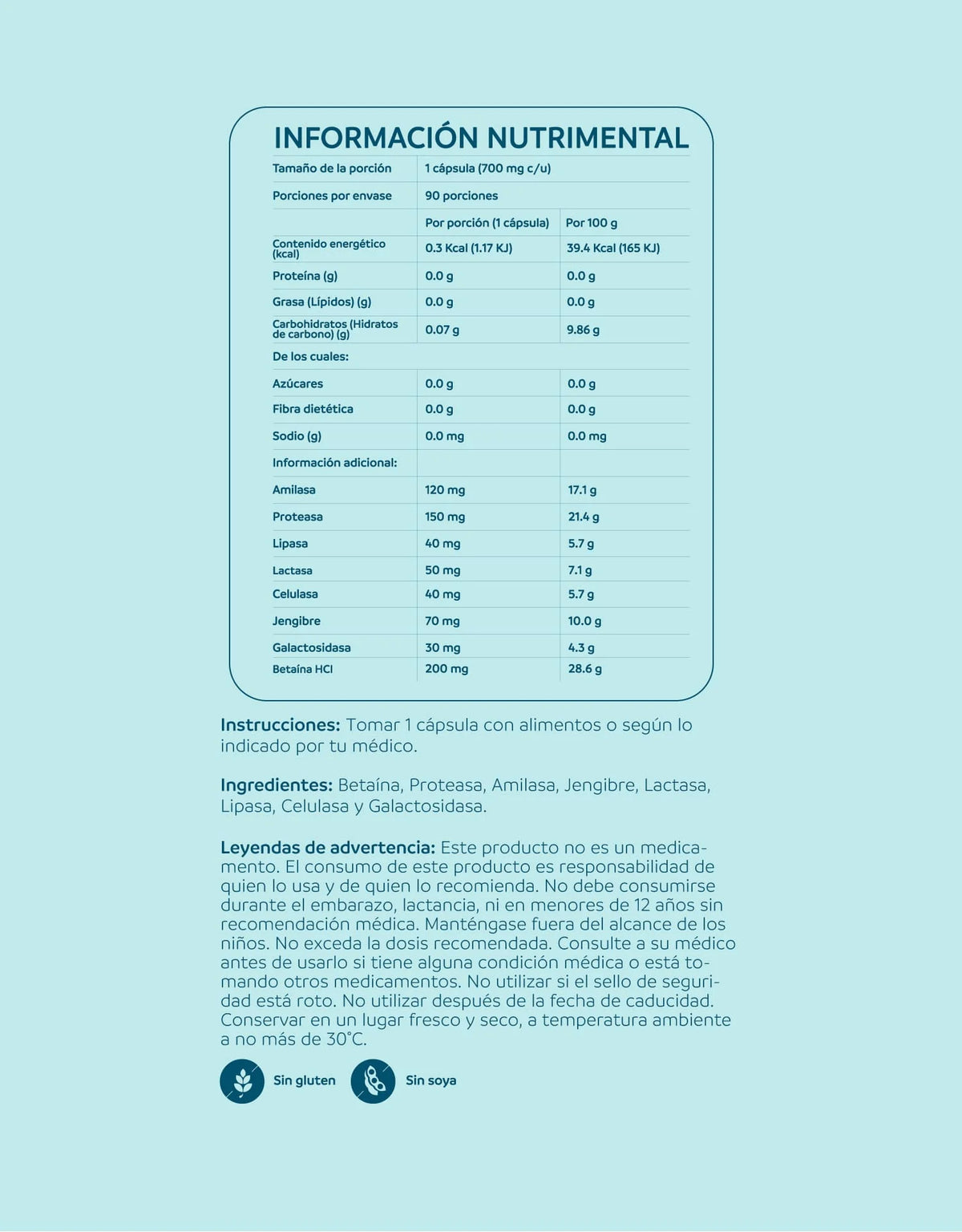 Digestive Enzymes - 90 Cápsulas - NutriAdn - foto 2