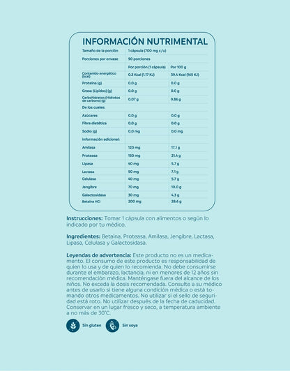 Digestive Enzymes - 90 Cápsulas - NutriAdn