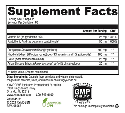 Adrenal Essence 60 Cápsulas Rhodiola y Ashwagandha - foto 2