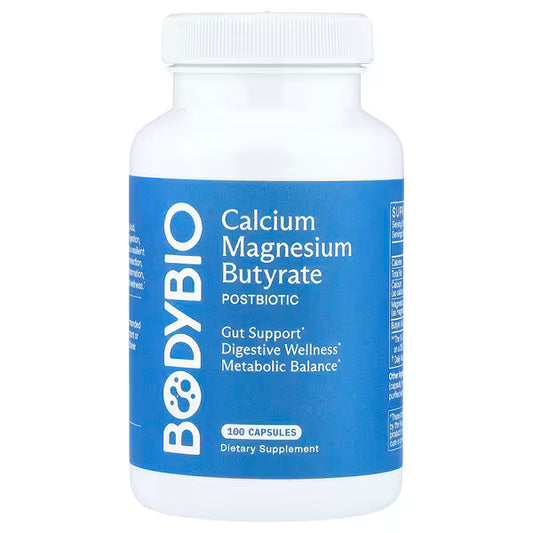 BodyBio Calcium Magnesium Butyrate – 100 cápsulas