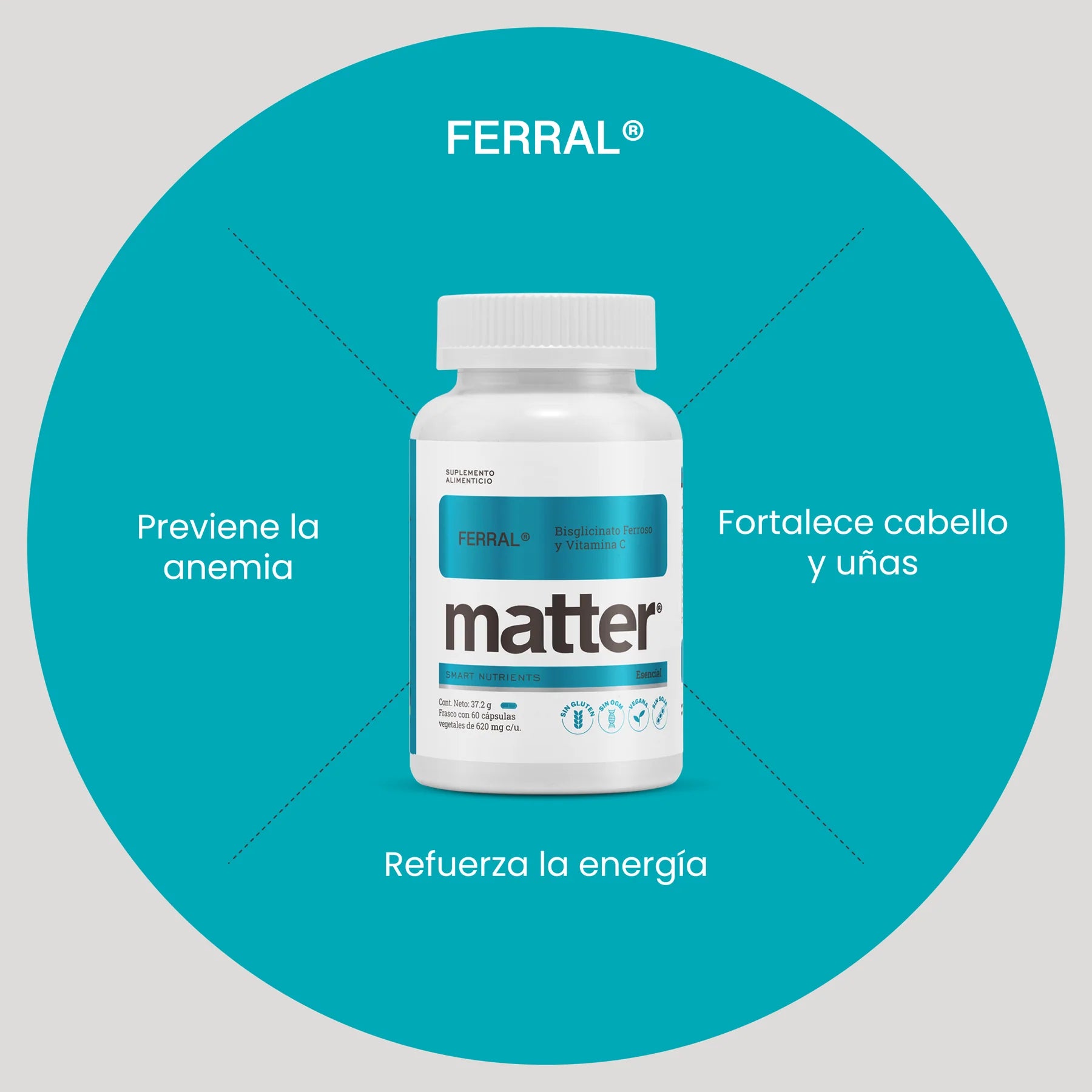 Ferral Bisglicinato Ferroso & Vitamina C Matter - foto 3