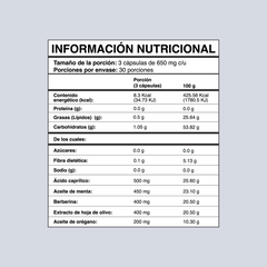 Gut Support • Aceite de Orégano • 90 Cápsulas • nutriADN