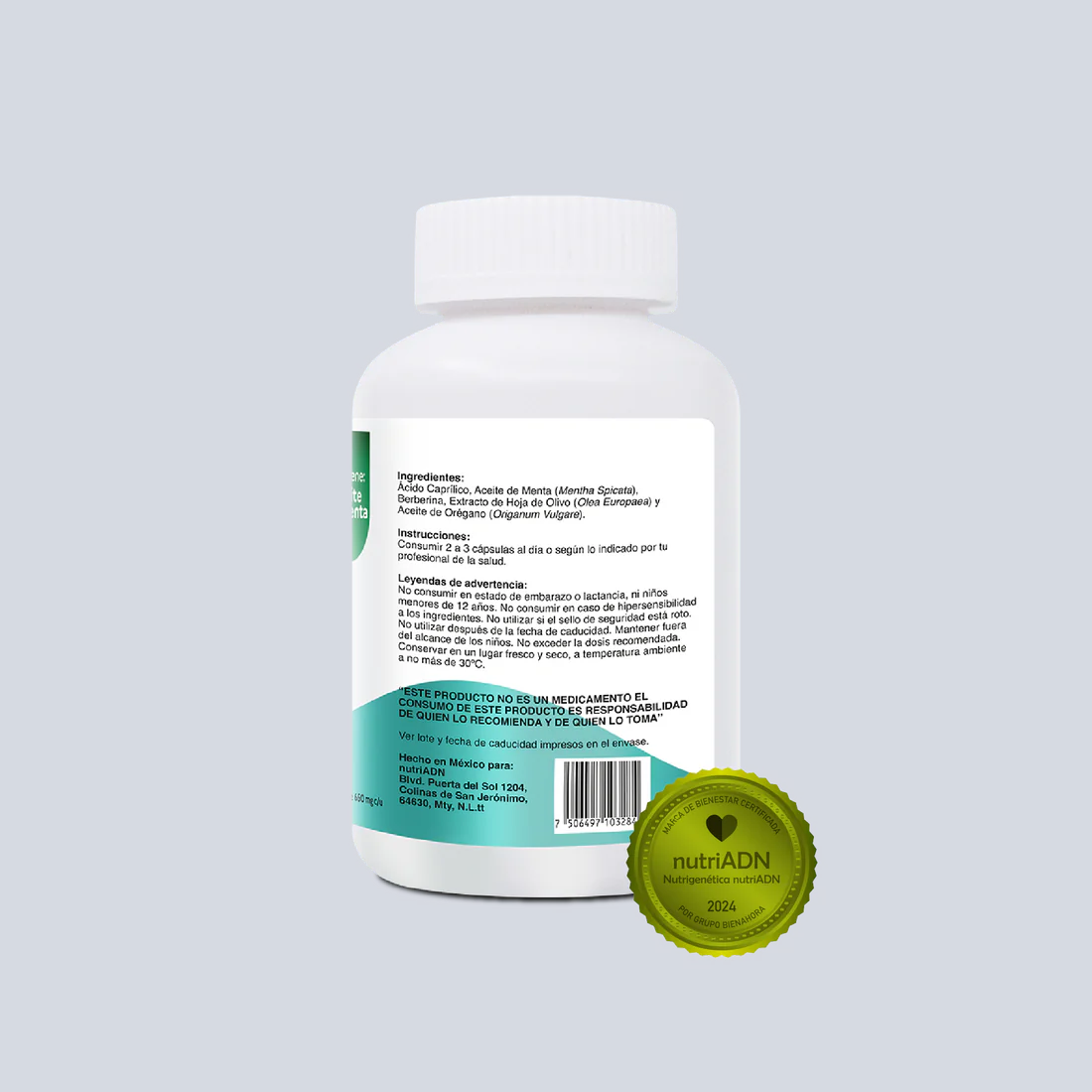 Gut Support Aceite de Orégano 90 Cápsulas nutriADN - foto 4