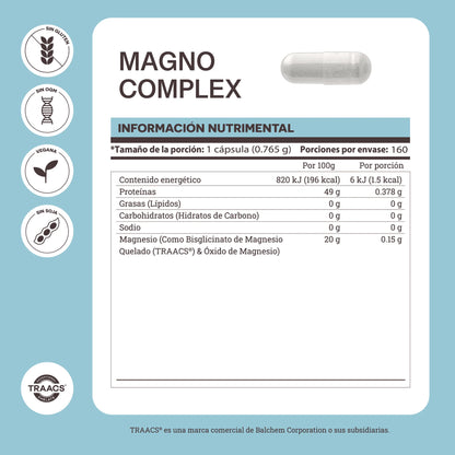 Magno Complex • Bisglicinato de Magnesio Quelado