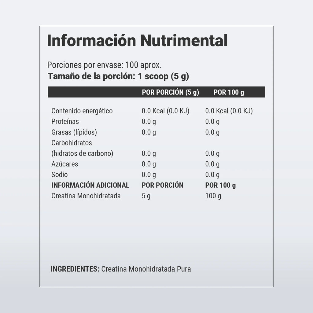 Creatina Monohidratada 500 gr 100 Servicios nutriADN - foto 2