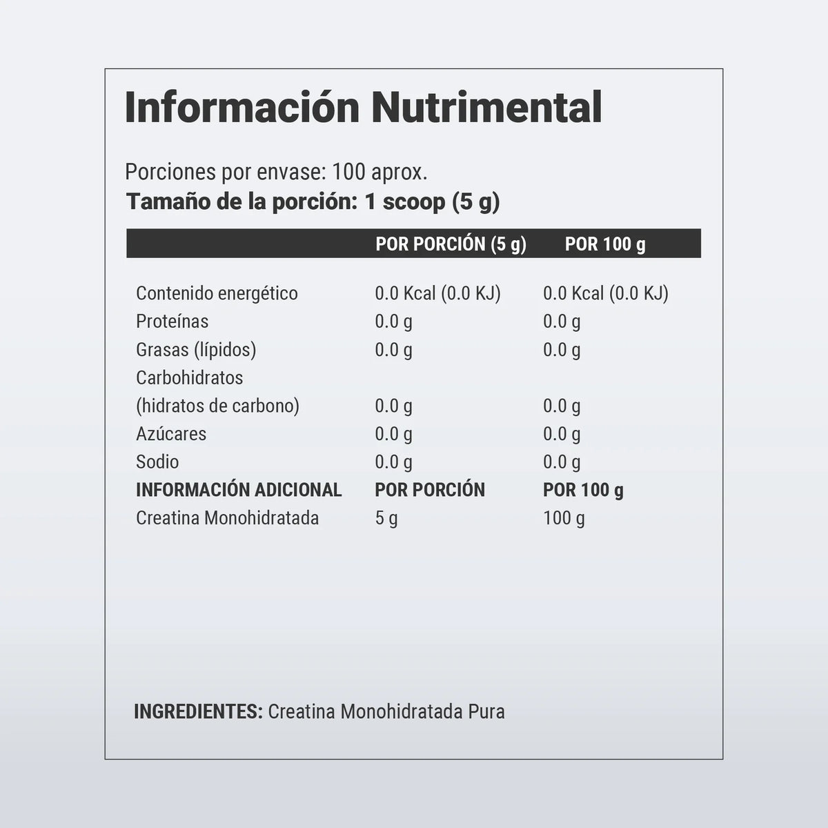 Creatina Monohidratada 500 gr 100 Servicios nutriADN - foto 2