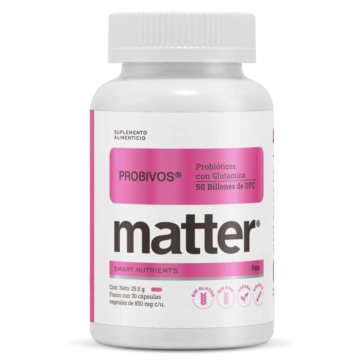 Probivos Fem Probióticos con Glutamina para Mujer