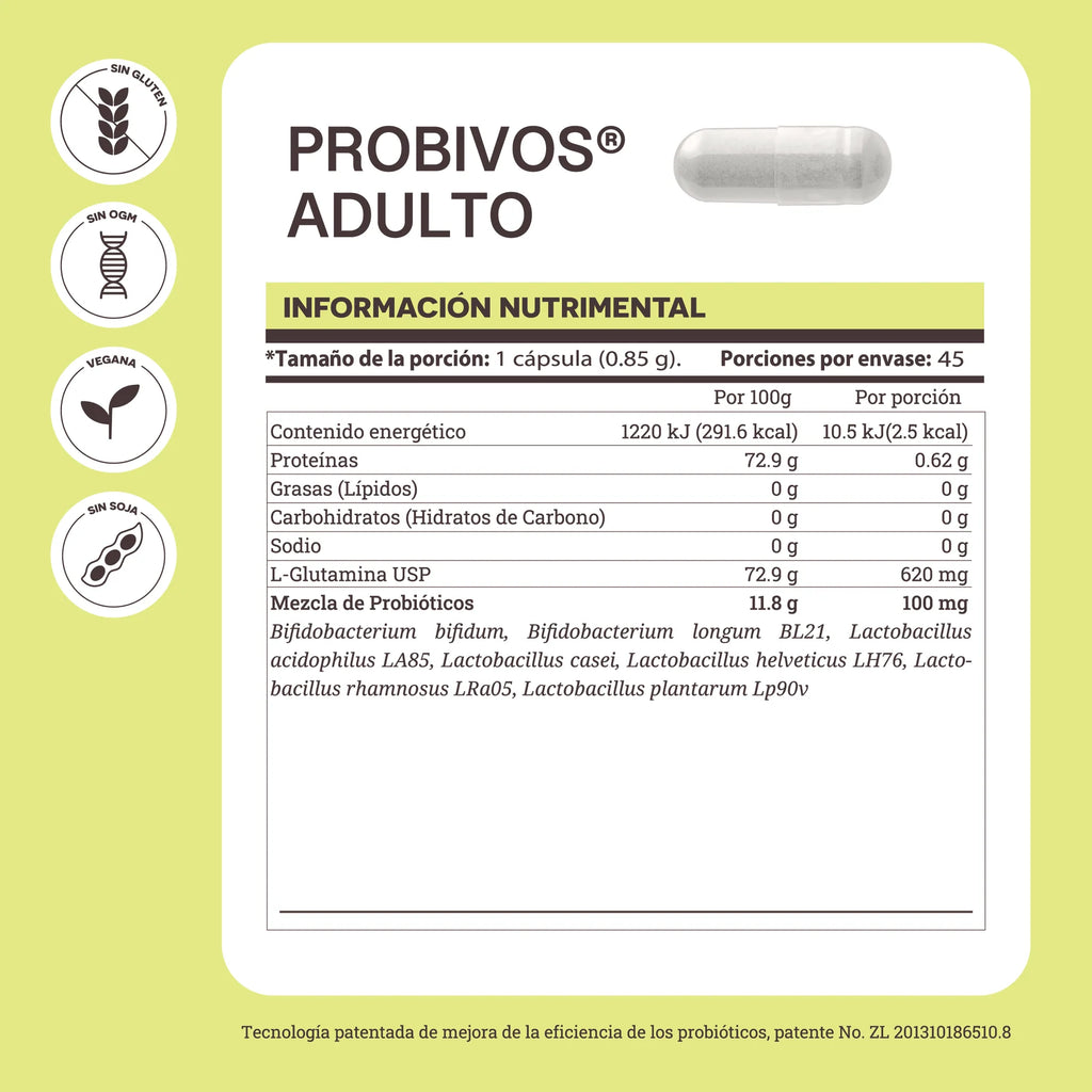 Probivos Probióticos con Glutamina para Adulto - foto 2