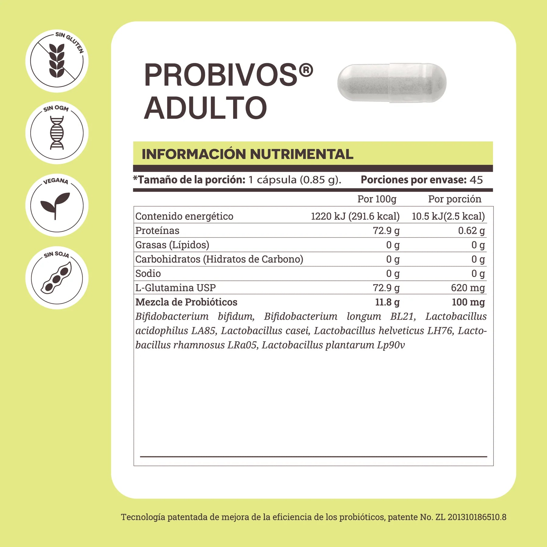Probivos Probióticos con Glutamina para Adulto - foto 2