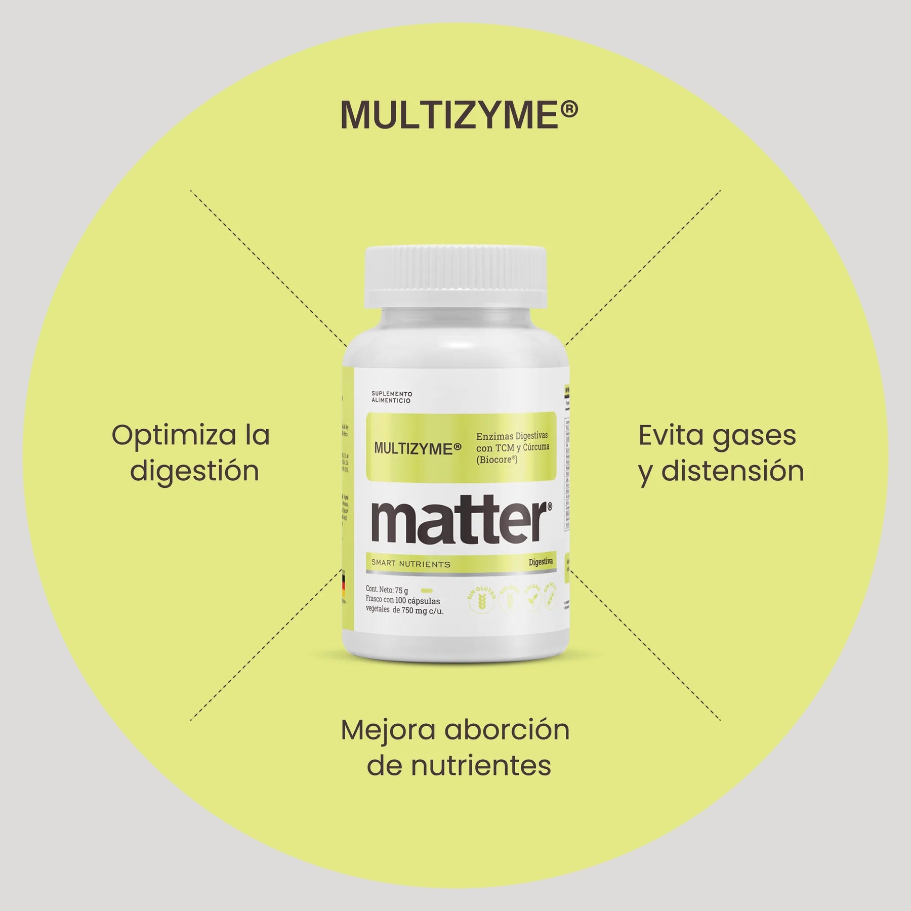 Multizyme Enzimas Digestivas con TCM y Cúrcuma - foto 3